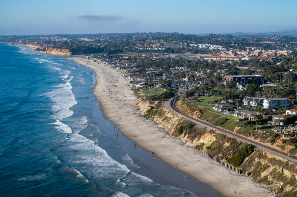 Del Mar summer aerial view powerhouse