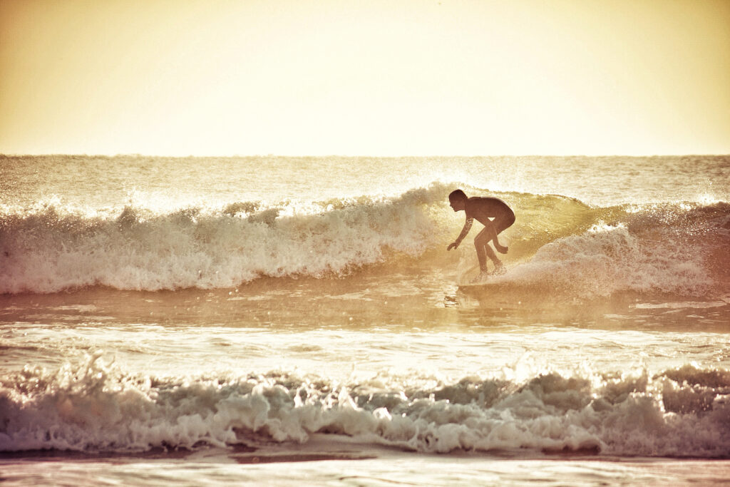 person surfing